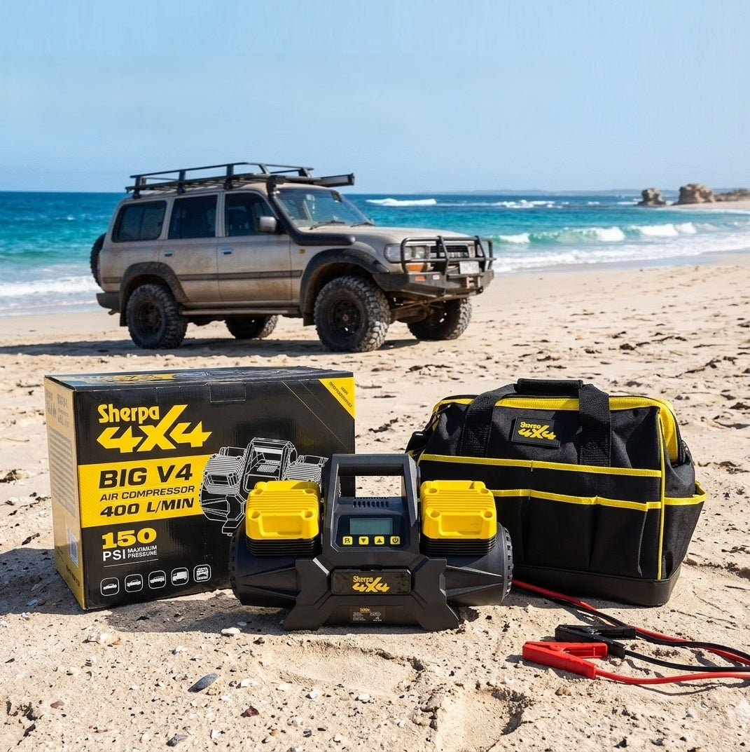 Sherpa 4x4 'BIG V4' Quad-Air Bundle – (400 L/min) 4-Tyre Inflation System