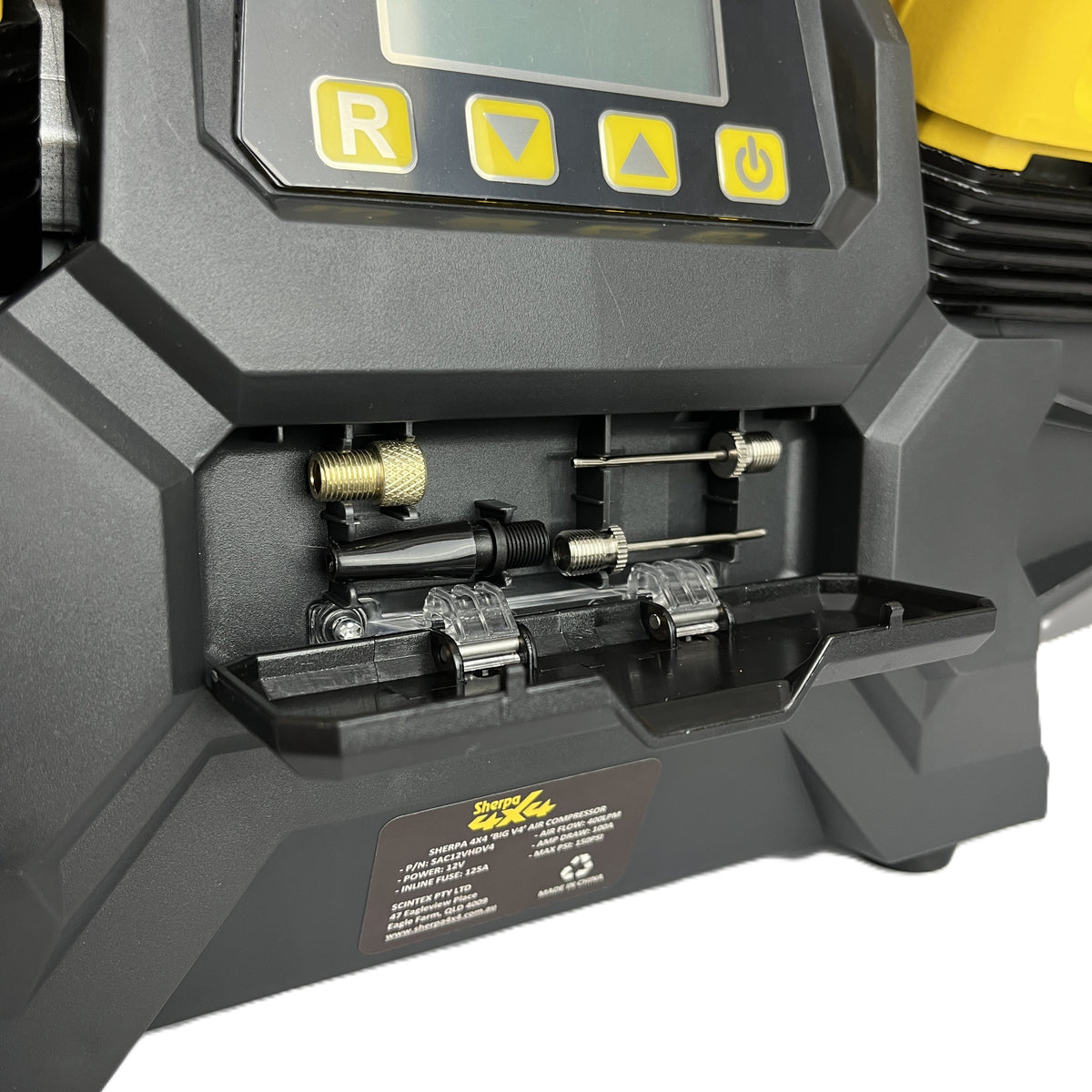 Sherpa 4x4 'BIG V4' Air Compressor (400 L/min) with Pre-set Pressure Control System