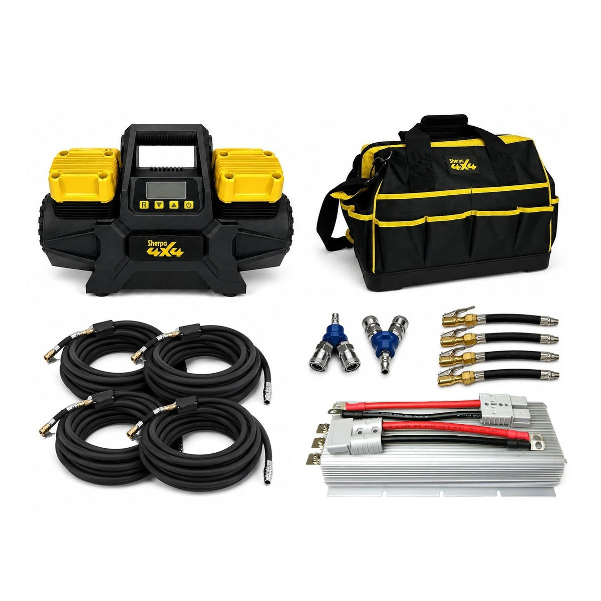 Sherpa 4x4 'BIG V4' Quad-Air Bundle – (400 L/min) 4-Tyre Inflation System